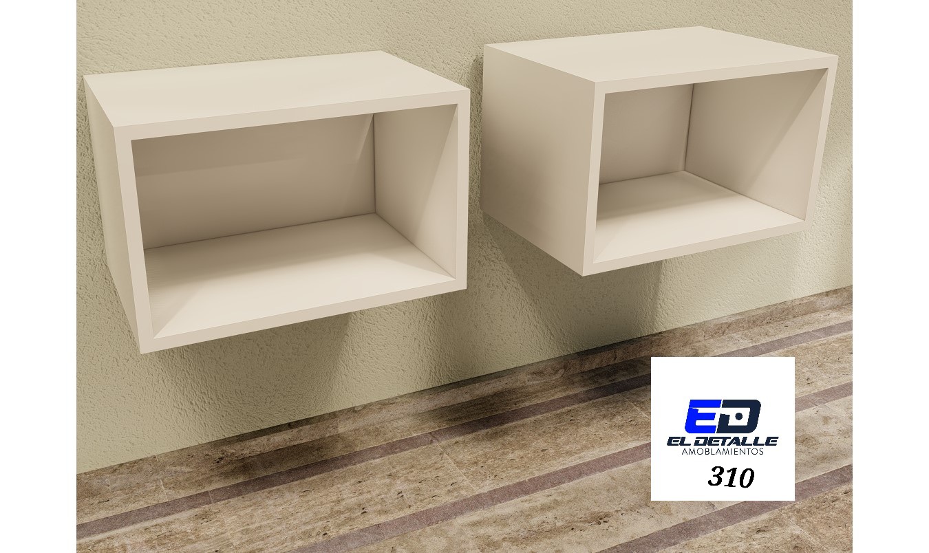JUEGO DE 2 CUBOS FLOTANTES PARA MESA LUZ EN 3 TONOS
